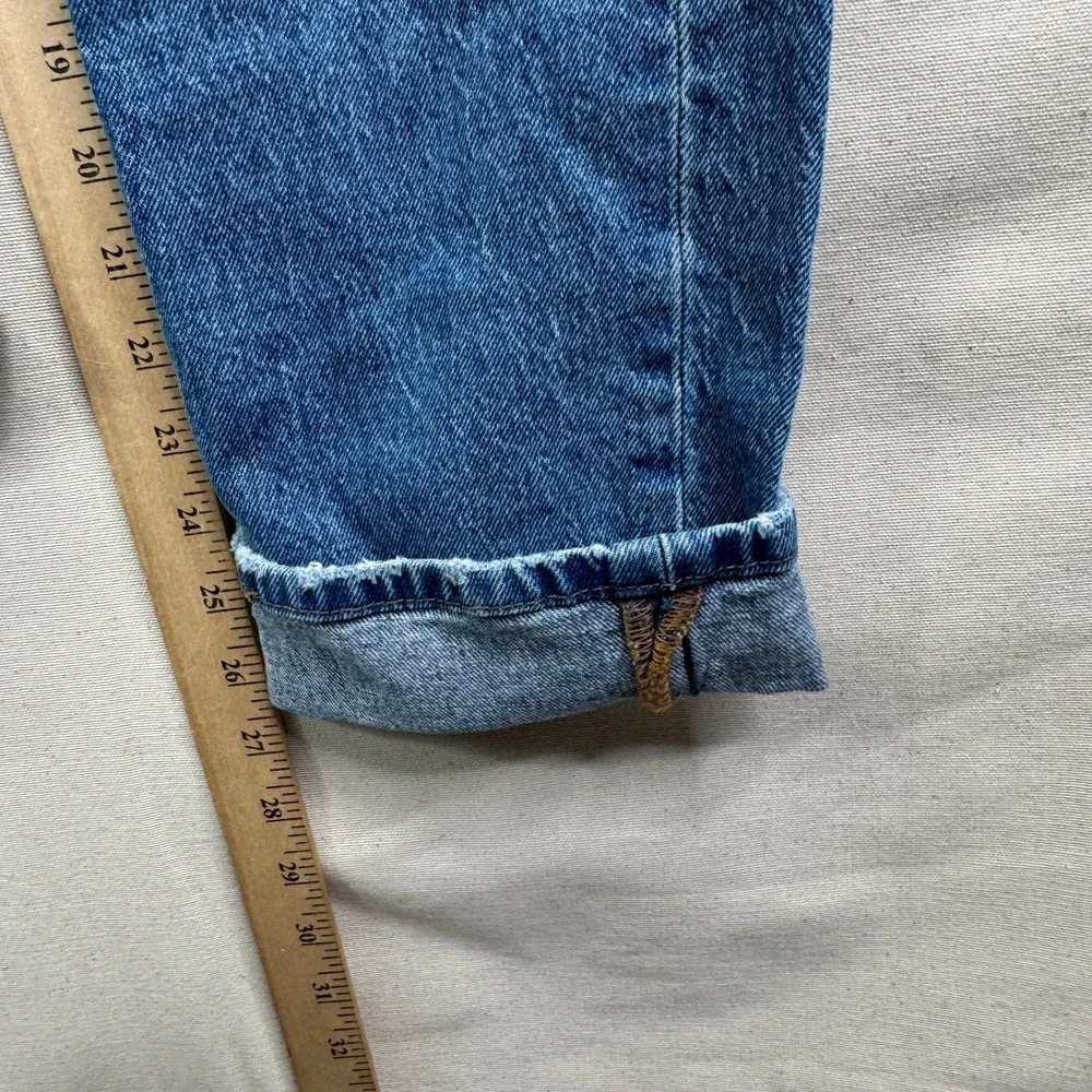 Levi's 501 Premium Jeans W25 L30 Blue Distressed High Rise Button Fly Denim